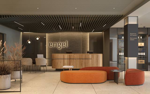 Innenansicht Lobby des Hotels Engel Wittmann