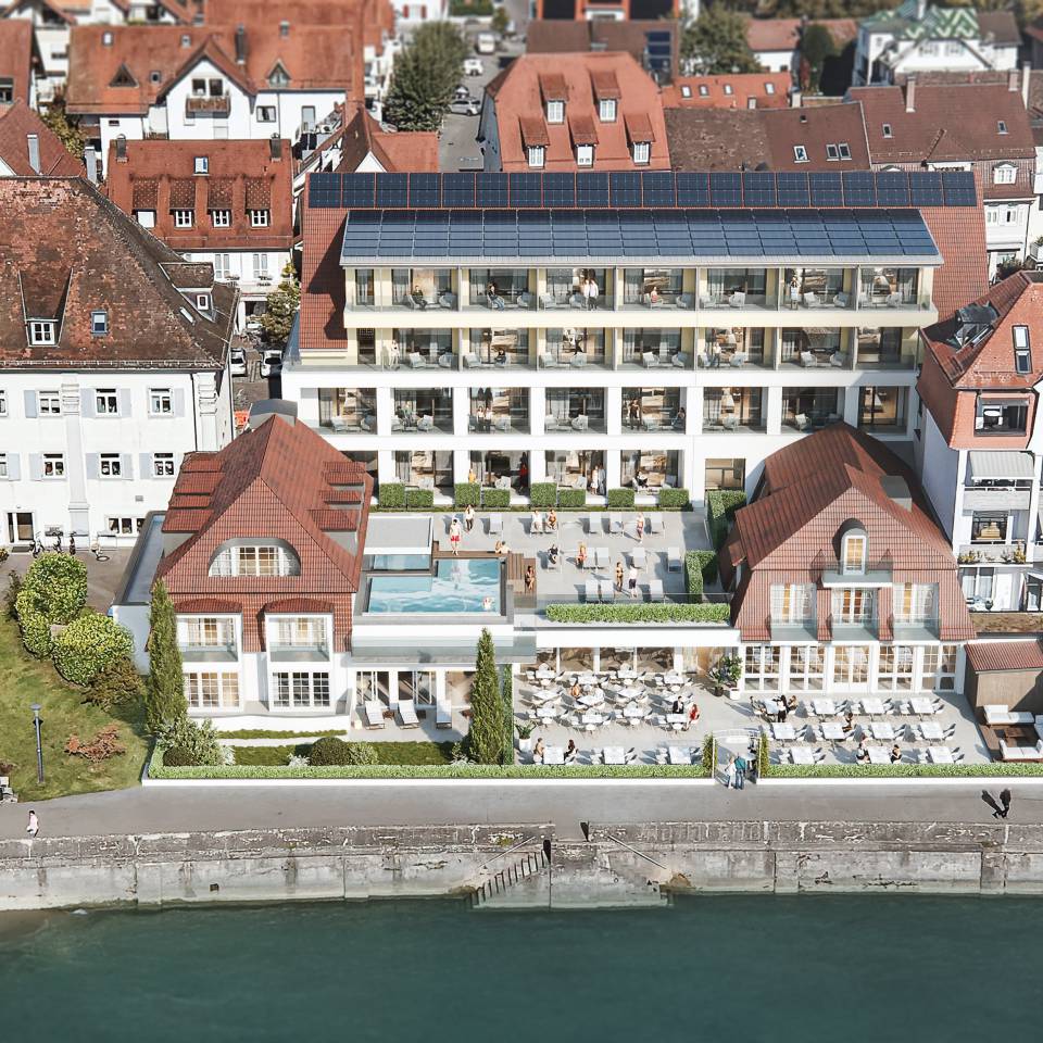 Panoramablick über Hotel Engel